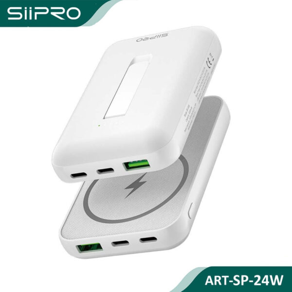 POWER BANK SIIPRO 5000MAH SP-24W MAGNETICO CON CARICA WIRELESS