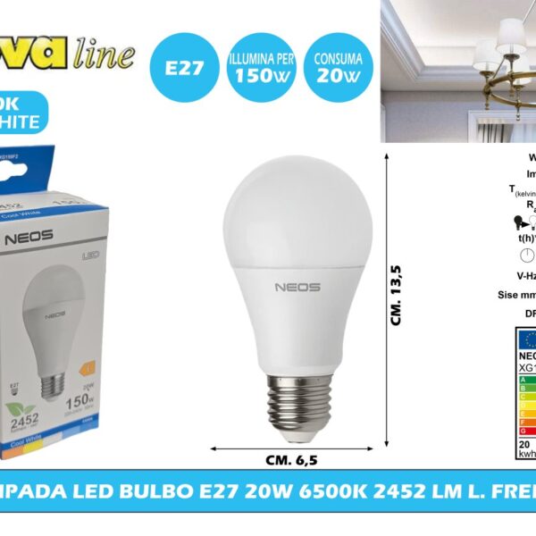 LAMPADA (3PZ) 20W LED E27 NOVALINE