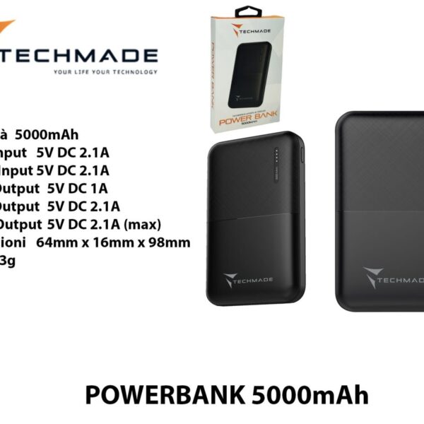 TECHMADE POWERBANK 5000mAh