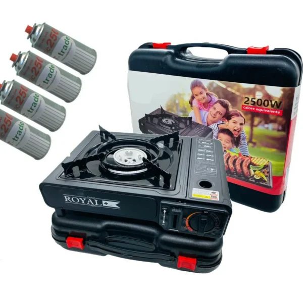 FORNELLO A GAS PORTATILE CON VALIGETTA ROYAL+