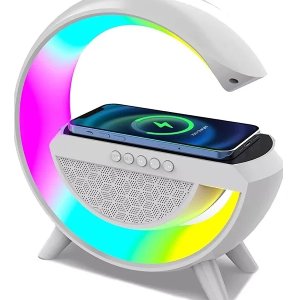 Lampada LED RGB con Ricarica Wireless Bluetooth Speaker Ricaricabile Radio FM SD