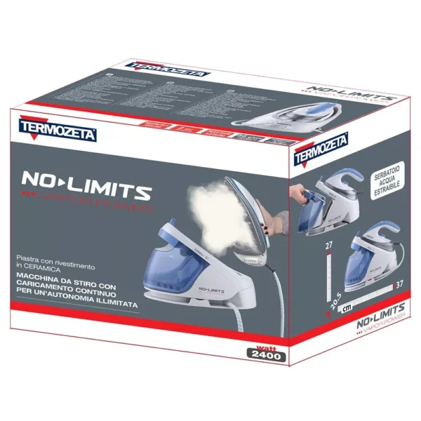 TERMOZETA FERRO DA STIRO A VAPORE NO LIMITS VAPOR POWER 2400 W SUPER STEAM