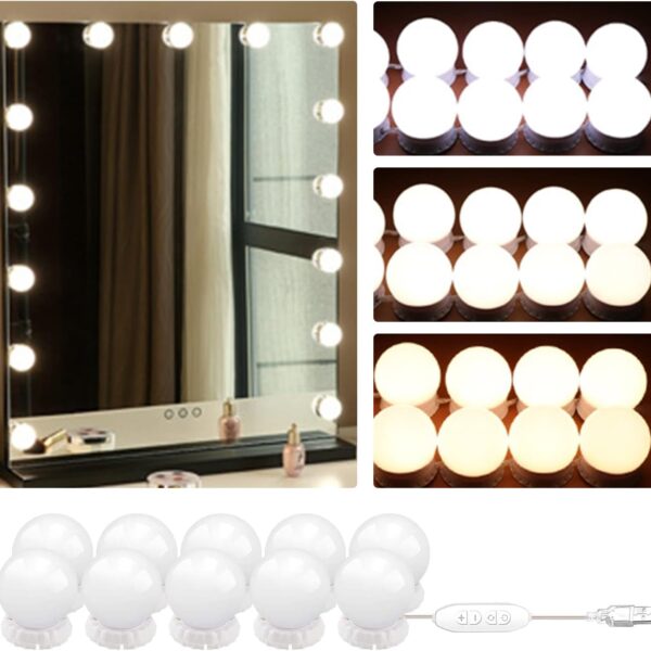 10 PZ LUCI LED PER SPECCHIO PER IL TRUCCO ARRANGO