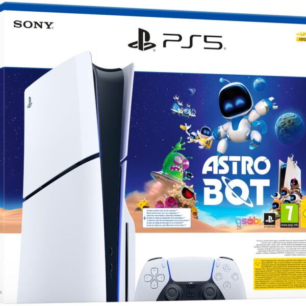 PS5 Console 1TB Standard Slim White Astro Bot Bundle ITA