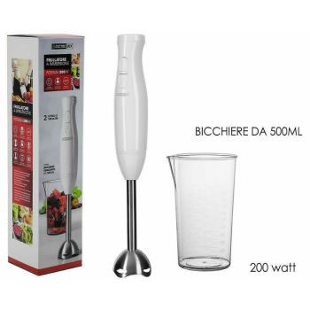 FRULLATORE A IMMERSIONE CON BICCHIERE GRQADUATO 500 ML POTENZA  200W