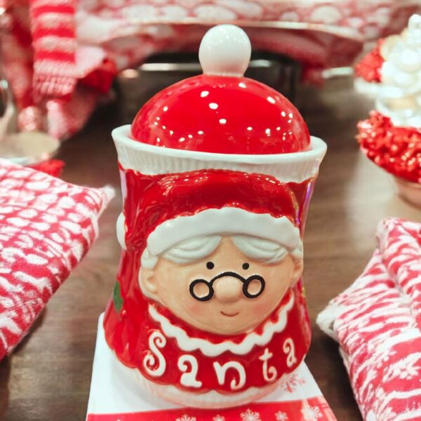 BARATTOLO DI CERAMICA NATALIZIO BABBO NATALE